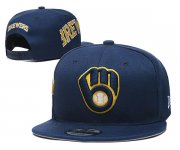 Wholesale Cheap Milwaukee Brewers Stitched Snapback Hats 004
