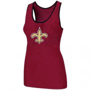 Wholesale Cheap Women's Nike New Orleans Saints Big Logo Tri-Blend Racerback Stretch Tank Top Red