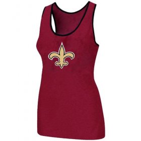 Wholesale Cheap Women\'s Nike New Orleans Saints Big Logo Tri-Blend Racerback Stretch Tank Top Red