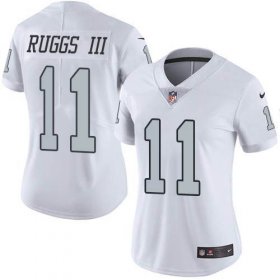 Wholesale Cheap Nike Raiders #11 Henry Ruggs III White Women\'s Stitched NFL Limited Rush Jersey