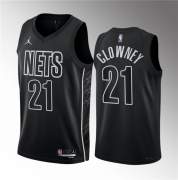 Wholesale Cheap Men's Brooklyn Nets #21 Noah Clowney Black 2023 Draft Statement Edition Stitched Basketball Jersey
