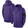 Wholesale Cheap Minnesota Vikings Nike Sideline Performance Full-Zip Hoodie Purple