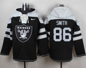 Wholesale Cheap Nike Raiders #86 Lee Smith Black Player Pullover NFL Hoodie