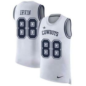 Wholesale Cheap Nike Cowboys #88 Michael Irvin White Men\'s Stitched NFL Limited Rush Tank Top Jersey