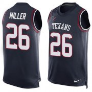 Wholesale Cheap Nike Texans #26 Lamar Miller Navy Blue Team Color Men's Stitched NFL Limited Tank Top Jersey