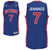 Wholesale Cheap Detroit Pistons #7 Brandon Jennings Blue Swingman Jersey