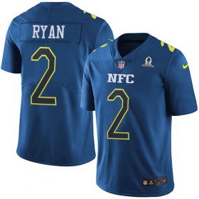 Wholesale Cheap Nike Falcons #2 Matt Ryan Navy Men\'s Stitched NFL Limited NFC 2017 Pro Bowl Jersey
