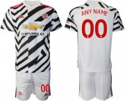 Wholesale Cheap Men 2020-2021 club Manchester united away customized white Soccer Jerseys