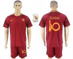 Wholesale Cheap Roma #10 Totti Red Retire Soccer Club Jersey