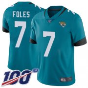 Wholesale Cheap Nike Jaguars #7 Nick Foles Teal Green Alternate Youth Stitched NFL 100th Season Vapor Limited Jersey