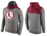 Wholesale Cheap Men's St.Louis Cardinals Nike Gray Cooperstown Collection Hybrid Pullover Hoodie_1