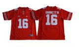 Wholesale Cheap Men's Ohio State Buckeyes #16 J.T. Barrett IV Red Limited Stitched NCAA 2016 Nike College Football Jersey