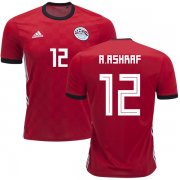 Wholesale Cheap Egypt #12 A.Ashraf Red Home Soccer Country Jersey
