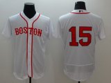 Wholesale Cheap Red Sox #15 Dustin Pedroia White Flexbase Authentic Collection Alternate Home Stitched MLB Jersey