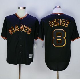 Wholesale Cheap Giants #8 Hunter Pence Black New Cool Base Fashion Stitched MLB Jersey