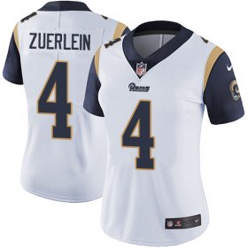 Wholesale Cheap Nike Rams #4 Greg Zuerlein White Women\'s Stitched NFL Vapor Untouchable Limited Jersey