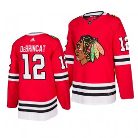Wholesale Cheap Chicago Blackhawks #12 Alex Debrincat 2019-20 Adidas Authentic Home Red Stitched NHL Jersey