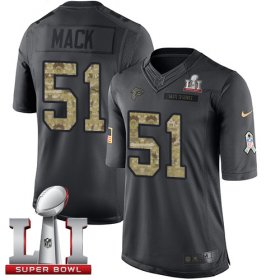 Wholesale Cheap Nike Falcons #51 Alex Mack Black Super Bowl LI 51 Youth Stitched NFL Limited 2016 Salute to Service Jersey