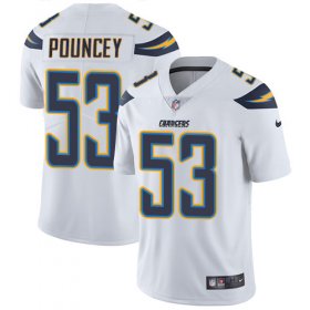 Wholesale Cheap Nike Chargers #53 Mike Pouncey White Men\'s Stitched NFL Vapor Untouchable Limited Jersey