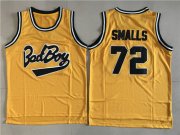 Wholesale Cheap Bad Boy 72 Biggie Smalls Yellow Basketball Jersey