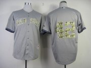 Wholesale Cheap Yankees #42 Mariano Rivera Grey USMC Cool Base Stitched MLB Jersey