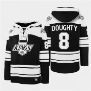 Wholesale Cheap Men's Los Angeles Kings #8 Drew Doughty Black Ageless Must-Have Lace-Up Pullover Hoodie