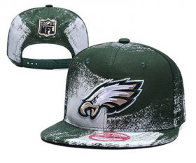 Wholesale Cheap Eagles Team Logo Green White Adjustable Hat YD