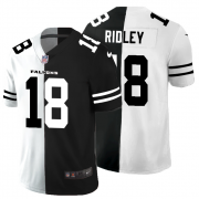 Cheap Atlanta Falcons #18 Calvin Ridley Men's Black V White Peace Split Nike Vapor Untouchable Limited NFL Jersey