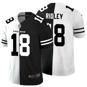 Cheap Atlanta Falcons #18 Calvin Ridley Men\'s Black V White Peace Split Nike Vapor Untouchable Limited NFL Jersey