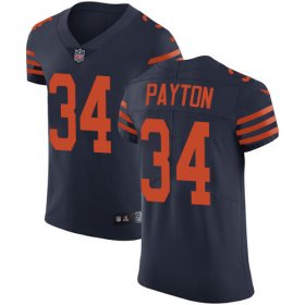 Wholesale Cheap Nike Bears #34 Walter Payton Navy Blue Alternate Men\'s Stitched NFL Vapor Untouchable Elite Jersey