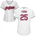Wholesale Cheap Indians #25 Jim Thome White Home Women's Stitched MLB Jersey