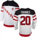 Wholesale Cheap Olympic CA. #20 John Tavares White 100th Anniversary Stitched NHL Jersey