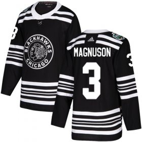 Wholesale Cheap Adidas Blackhawks #3 Keith Magnuson Black Authentic 2019 Winter Classic Stitched NHL Jersey