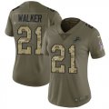 Wholesale Cheap Nike Lions #21 Tracy Walker Olive/Camo Women's Stitched NFL Limited 2017 Salute to Service Jersey