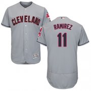 Wholesale Cheap Indians #11 Jose Ramirez Grey Flexbase Authentic Collection Stitched MLB Jersey