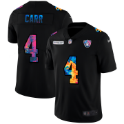 Cheap Las Vegas Raiders #4 Derek Carr Men's Nike Multi-Color Black 2020 NFL Crucial Catch Vapor Untouchable Limited Jersey