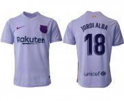 Wholesale Cheap Men 2021-2022 Club Barcelona away aaa version purple 18 Soccer Jersey