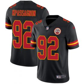 Wholesale Cheap Nike Chiefs #92 Tanoh Kpassagnon Black Men\'s Stitched NFL Limited Rush Jersey