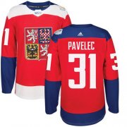 Wholesale Cheap Team Czech Republic #31 Ondrej Pavelec Red 2016 World Cup Stitched NHL Jersey