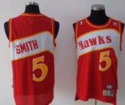 Wholesale Cheap Atlanta Hawks #5 Josh Smith Red Swingman Throwback Jersey