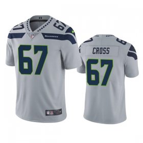 Wholesale Cheap Men\'s Seattle Seahawks #67 Charles Cross Gray Vapor Untouchable Limited Stitched Jersey