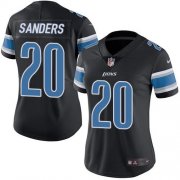 Wholesale Cheap Nike Lions #20 Barry Sanders Black Women's Stitched NFL Limited Rush Jersey