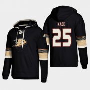 Wholesale Cheap Anaheim Ducks #25 Ondrej Kase Black adidas Lace-Up Pullover Hoodie