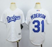 Wholesale Cheap Dodgers #31 Joc Pederson White Cool Base Stitched Youth MLB Jersey