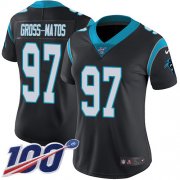 Wholesale Cheap Nike Panthers #97 Yetur Gross-Matos Black Team Color Women's Stitched NFL 100th Season Vapor Untouchable Limited Jersey