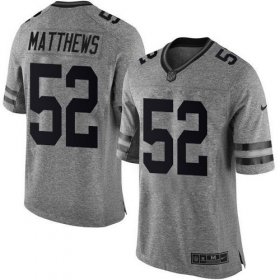 Wholesale Cheap Nike Packers #52 Clay Matthews Gray Men\'s Stitched NFL Limited Gridiron Gray Jersey