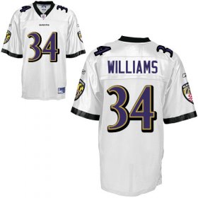 Wholesale Cheap Ravens #34 Ricky Williams White Stitched NFL Jersey