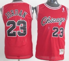 Wholesale Cheap Chicago Bulls #23 Michael Jordan 1984-1985 Rookie Red Swingman Throwback Jersey