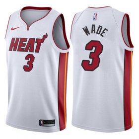 Wholesale Cheap Nike Miami Heat #3 Dwyane Wade White NBA Swingman Association Edition Jersey