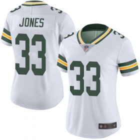 Wholesale Cheap Nike Packers #33 Aaron Jones White Women\'s Stitched NFL Vapor Untouchable Limited Jersey